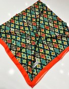 Resim İpekseli Pamuklu Eşarp Kilim Desen - 8 08 