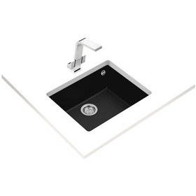 Resim Teka Square 50.40 Tg Tek Hazneli Tegranite+ Eviye - Siyah - 115230020 