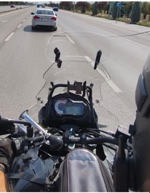 Resim Honda Uyumlu Deflektör Rüzgar Saptırıcı Siperlik Şeffaf Motor Camı Cam Uzatma Model 2 
