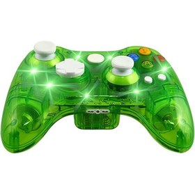 Resim Ruicoo X360 İçin Yeşil Led Işıklı Titreşimli Kablolu Oyun Kumandası Taşınabilir Ve Eğlenceli 