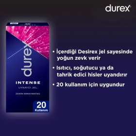 Resim Durex Extreme Tırtıklı Prezervatif 30'lu + Durex Intense Uyarıcı Jel 10ml 