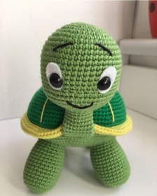 Resim Amigurumi Oyuncak Kaplumbağa Tospik 15 CM 