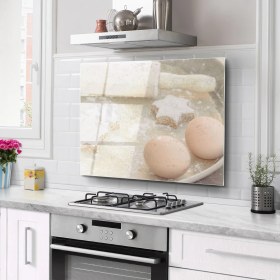 Resim Olinpa Ocak Arkası Cam Koruyucu Tezgah Ankastre Arkası Koruyucu 60X52 cm | 