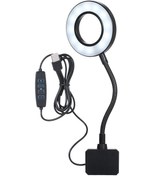 Resim Maiyame Usb Beslemeli 18 Led Akvaryum Işıklandırma, 10 Kademeli Aydınlatma Ve 3 Renk Seçeneği İle Esnek Boyun Tasarımı Siyah 