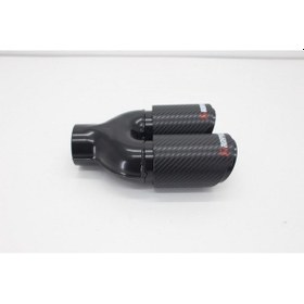 Resim Akrapoviç Çiftli Karbon Egzoz Ucu 2x76 Siyah Sağ 