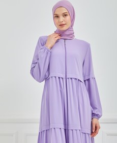 Resim Kat Detaylı Bol Kesim Ferace Lila | 206839 - 44 / Lila 