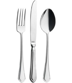 Resim Lugga Mira 6 Kişilik Tatlı Çatal Kaşık Bıçak Takımı 18 Parça Gümüş 