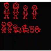 Resim Aile - Kırmızı-20cm-15cm-yaratıcı Eğlenceli Aile Moda Vücut Karikatür Yaratıcı Kişilik Su Geçirmez Güneş Koruyucu 