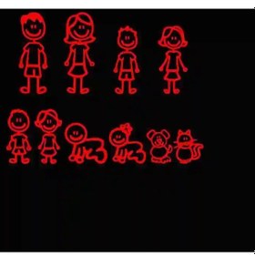 Resim Aile - Kırmızı-20cm-15cm-yaratıcı Eğlenceli Aile Moda Vücut Karikatür Yaratıcı Kişilik Su Geçirmez Güneş Koruyucu 