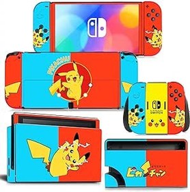 Resim InnaGeek - Switch OLED Pokemon Pikachu için Koruyucu Kaplama Çıkartma Vinil 