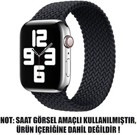 Resim Microsonic Apple Watch SE 2022 40mm Kordon, (Medium Size, 147mm) Knitted Fabric Single Loop (Apple Watch SE 2022 40mm ile Uyumlu Kordon, Akıllı Saat Kayışı) 