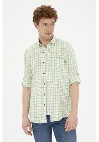 Resim U.S. Polo Assn. Erkek Kareli Yeşil Gömlek 50283820-VR054 