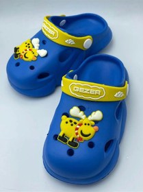 Resim Gezer Kaydırmaz Taban Erkek Çocuk Terlik Geyik Mavi Sarı Mavi 