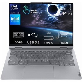 Resim Lenovo Thinkbook 14 2-ın-1 G5 IAU 21SQ003BTX-K56 Ultra 7 255U 64 GB 4 TB + 4 TB SSD 14" W11P Dizüstü Bilgisayar 