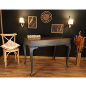 Resim Wooding-Mobilya Wooding 120 Cm Masif Antrasit Ceviz Yemek Masası 