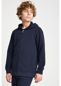 Resim Lescon Çocuk Fermuarlı Kapüşonlu Sweatshirt 25s-3263-25n Lacivert 