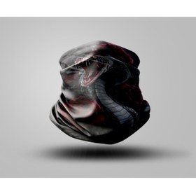 Resim Buffalo Snake Tasarımlı Motorcu Buff Maske Outdoor Boyunluk Unisex Bandana 