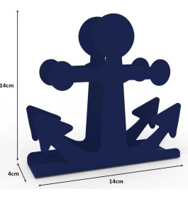 Resim Decorelax Çapa Temalı Mavi Metal Peçetelik 