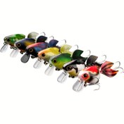 Resim JOHNCOO 1 adet 55mm 7.5g Yüzen Minnow Balıkçılık Yemi, Keskin Üçlü Kanca ile 2 Bölmeli Tasarım, Gerçekçi Balık Vücut Detayları - Levrek Balıkçılığı için İdeal 