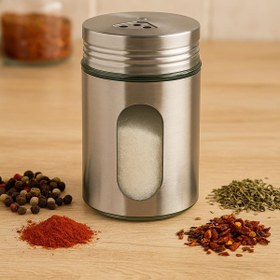 Resim Depa Metal Tuzluk Biberlik Baharatlık 200 ml Gri 