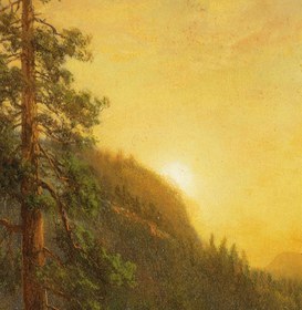 Resim Albert Bierstadt California Redwoods 3D Textured Print - "19"x"26" in/50x68 cm / As Roll (Canvas) 