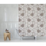 Resim Zethome Tropik Banyo Duş Perdesi 2345 Tek Kanat 1x120X200 