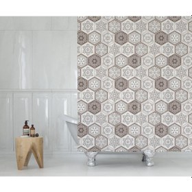 Resim Zethome Tropik Banyo Duş Perdesi 2345 Tek Kanat 1x120X200 