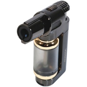 Resim Parmida Tek Torch Pürmüz Gümüş Masa Tipi Metal Puro Çakmağı 
