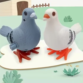 Resim Şık Güvercin Oyuncakları - Sağlam Plastikten Yapılmış, Kırmızı Tabanlı Mükemmel Tatil Hediyesi 