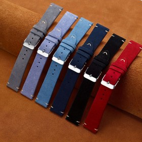 Resim GFHEYE Hızlı Çıkarma Kadife Saat Bantları - Vintage Stil, Yumuşak El ile Dikişli Kayışlar Erkek ve Kadınlar için, 18mm-24mm, Çeşitli Renkler (Mavi, Gri, Siyah, Koyu Gri, Açık Gri), Bayramlar, Bayramlar ve Özel Günler için Mükemmel Hediye, Ayarlanabilir Bilek Kayışı | Vintage Saat Bantı | Yumuşak Kadife Kayış 