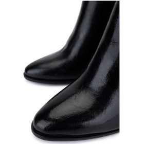 Resim Tamer Tanca Kadın Suni Deri Siyah Deri Topuklu Çizme 891 1500 Bn Czm Sk25-26 Sıyah Dr Siyah 