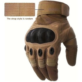 Resim Dashanshop Erkek Kahverengi M Tactik Eldiven Ekran Duyarlı Parmak Koruma Motosiklet Spor Kahverengi 