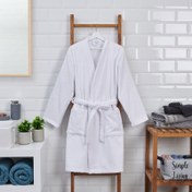 Resim Nuvomon Kadın Kimono Bornoz - Beyaz - L / XL 