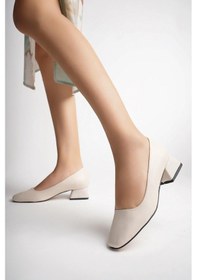 Resim Muggo Lilith Garantili Kare Burunlu Kısa Topuklu Kadın Günlük Ayakakkabı 001 