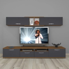 Resim Decoraktiv Eko 5220 Mdf Tv Ünitesi Tv Sehpası - Ceviz - Antrasit 