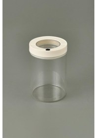 Resim Lengo 1200 Ml Mühürlü Vakumlu Borosilikat Cam Erzak Saklama Kavanozu Şeffaf Beyaz 