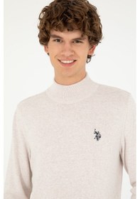 Resim U.S. Polo Assn. Erkek Slim Fit Yarım Boğazlı Taş Melanj Basic Kazak 50293499-VR225 