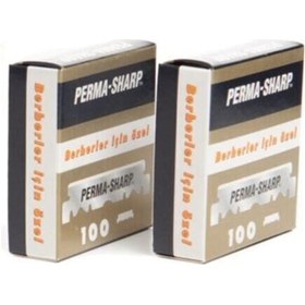 Resim Perma Sharp Berberler İçin Özel Yarım Jilet 2 x 100 Adet 