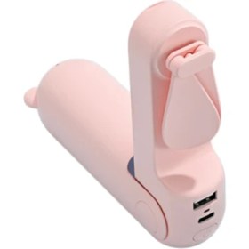 Resim Xinh Taşınabilir Fold Fan Güç Bankası Şarj USB Fan Mini Fan Ventilador Klima Ultra Parlak LED El Feneri ile Fanlar (Yurt Dışından) 