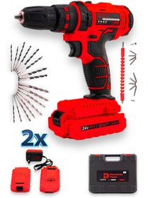 Resim Dynamic Tech DT-417 Çift Akülü Şarjlı Darbeli Matkap 