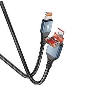 Resim Lightning to Type-C ve Lightning to USB-A Kablo 1.2M Go Des GD-UC595 Biyonik Terminal Tasarım PD20W 