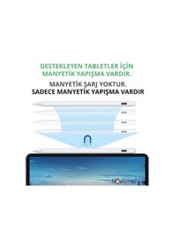 Resim Novstrap Apple Uyumlu iPad Mini 5/6 Nesil İle Dokunmatik Tablet Kalemi Dz900 Gen3 Stylus Pencil Avuç İçi Reddi 2 Adet Yedek Uç 