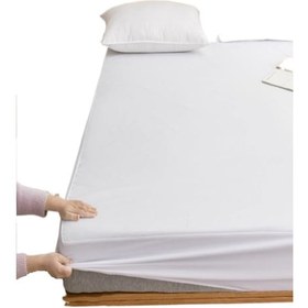 Resim Evony Çift Kişilik 150x200+30 Cm Pamuklu Fitted Sıvı Geçirmez Alez Beyaz 