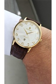 Resim Raymond RYM-631820MZ2 QUARTZ KLASİK ERKEK KOL SAATİ-ÇELİK KASA -DERİ KORDON-2 YIL GARANTİ GÜMÜŞ-GOLD-KAHVE 