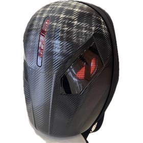 Resim LED Animasyonlu Gözlü Ekranlı Desenli Motosiklet Sırt Çantası 