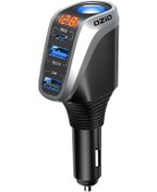 Resim Shineyee Ozio Hızlı Şarj Usb-c Çoklu Araç Şarj Cihazı, Gümüş Renk, 12-24v Giriş, Abs Malzeme 