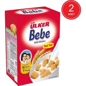 Resim Ülker 12 Vitamin 7 Mineral Sütlü Bebe Bisküvisi 2 x 800 G 