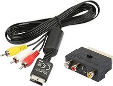 Resim AMATHINGS AV kablosu ve Scart adaptörü, PS1, PS2, PS3 için mükemmel – 1,8 m Playstation kablosu, yüksek ses video kalitesi için, konsolunuzu güvenli ve kolay bir şekilde her TV cihazına bağlayın 