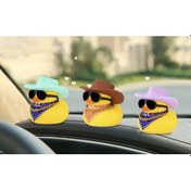 Resim Kovboy Şapka Ördek Araba Dekorasyon Araba Ördek Dikiz Aynası Dekorasyon Oyuncak Araba 3pcs 1 Piece Set 