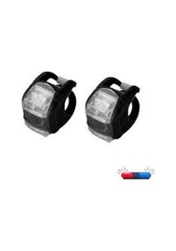 Resim İmpact Bisiklet Flaşör Seti Arka+ön Cop Polis Cakar Pilli Siyah F 